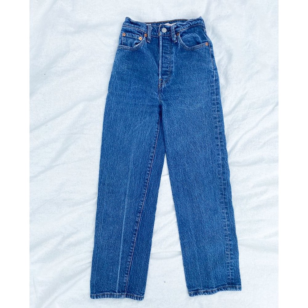 Levi's Ribcage High-Waisted Jeans.